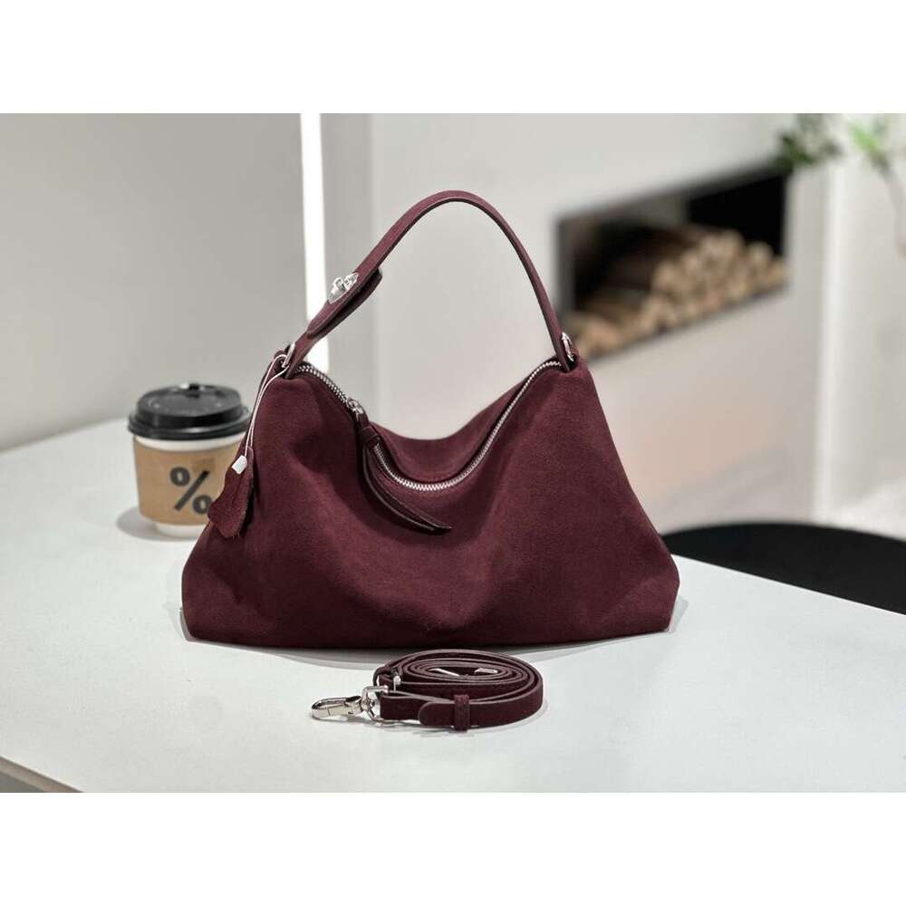 designer bag tote bag Women's Genuine Leather High-End Matte Cowhide Handbag Crossbody Clutch Soft Suede Bag New Model