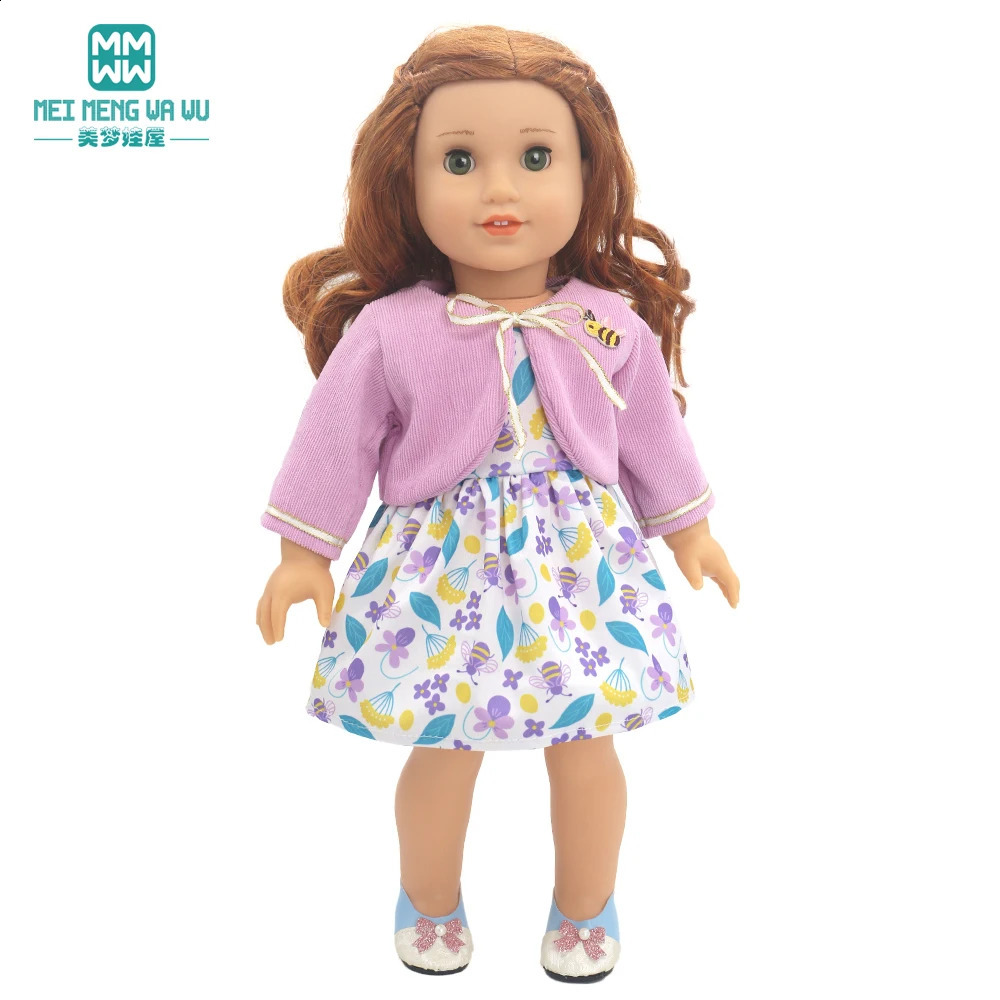 Fits 1718inch American doll and Born Doll Clothes Fashion Dresses Hooded jumpsuit cardigan strap skirts Toys gifts 250918