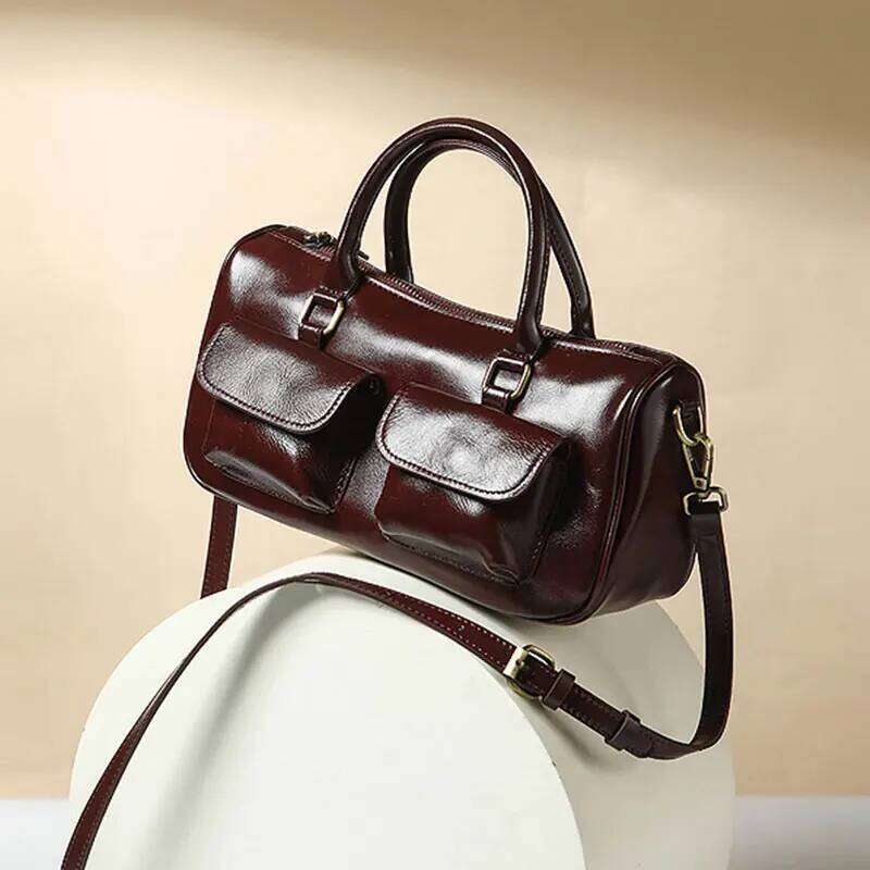 Designer Bag Luxury Bag Vintage Women's Shoulder Bag 100% Genuine Leather Rectangular Designer Cowhide Handbags Crossbody Bags For Women