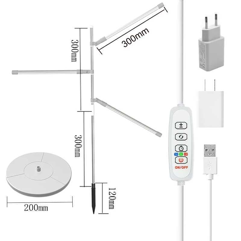 LED Grow Light Full Spectrum Plant Growing Lamp with Timer for Indoor Plant Dimmable Plant Light for Hydroponic Seedling Herb C250919