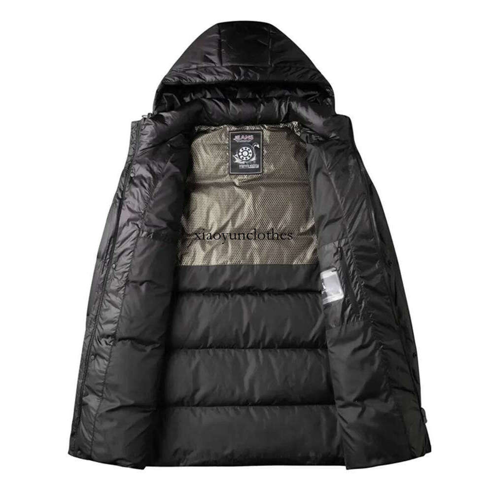 Men 2024 Winter Fashion Long White Duck Jacket Men's Solid Color Hooded Overcoats Male Loose Thicken Warm Down Coats P309