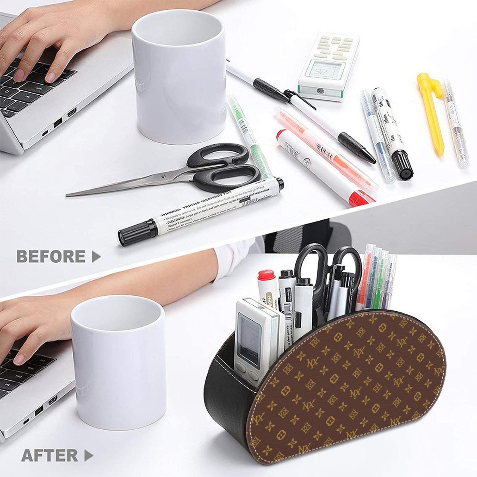 NXY top quality pencil case High quality Luxury cosmetic bag makeup bag ladies luxury designer toiletrys bags Fashion all-match brown flower handbags 