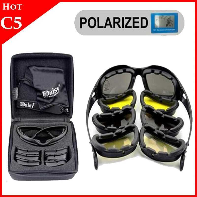 Outdoor UV400 protective cycling sports sunglasses C5 4 lenses tactical shooting hunting safety goggles tactical goggles J250919