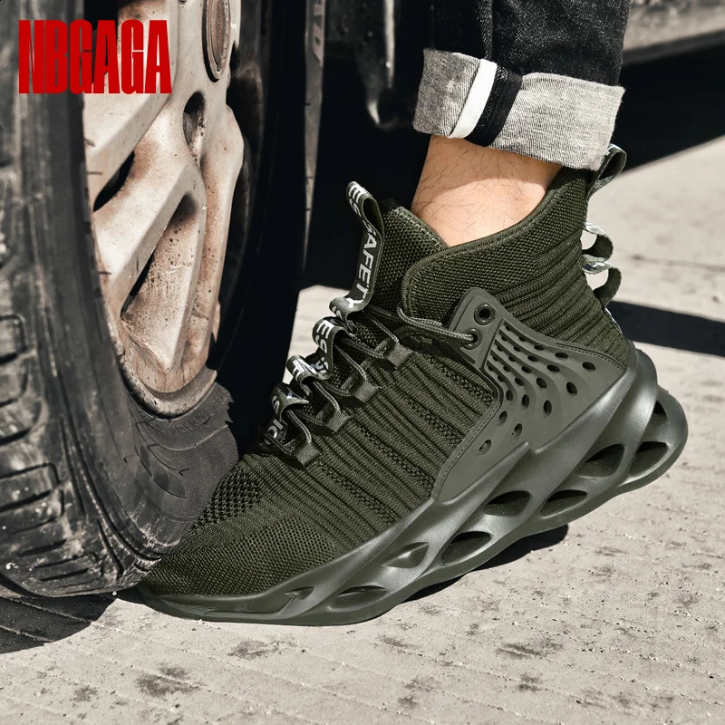 Mens Safety Shoe Boots Steel Toe Anti Puncture Waterproof Lightweight Composite Toe Work Shoes for Construction Outdoor 250918