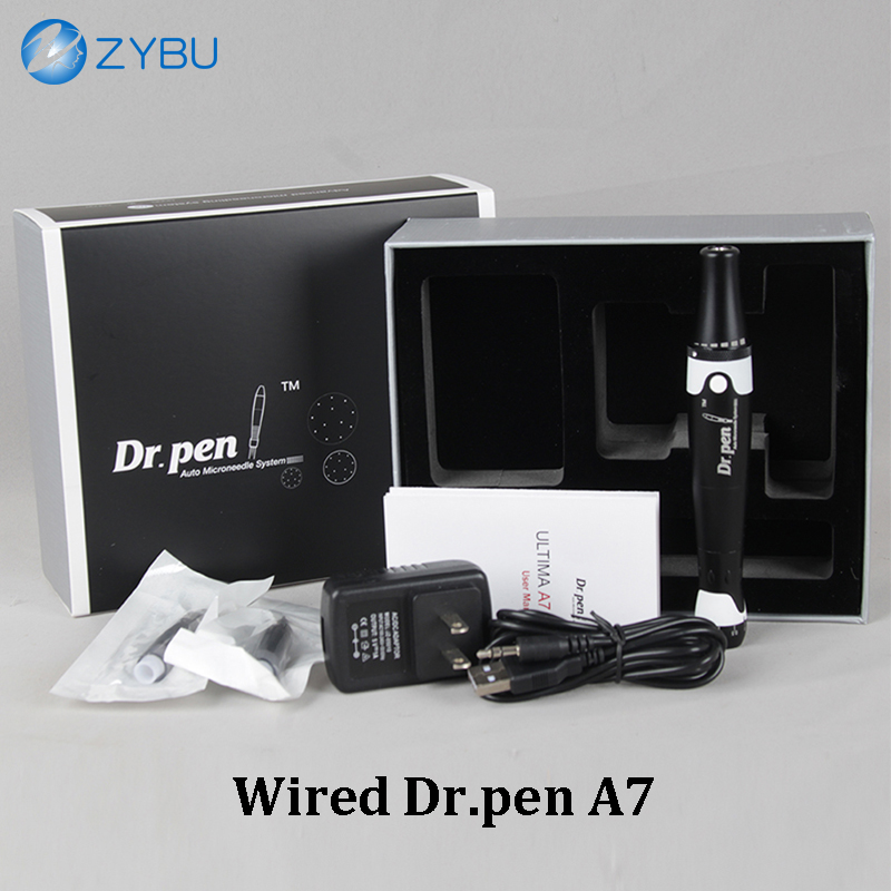 Dr.pen Ultima A7 Wired Microneedle Facial Tool Dermapen with 2Pcs 12Pin Needle Cartridges for Skin Rejuvenation Mesotherapy