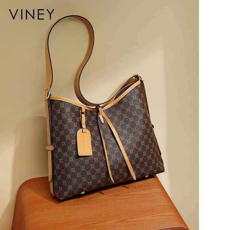 VINEY 2025 New Bucket Women's Summer Large Capacity Commuting Shoulder Messenger Bag