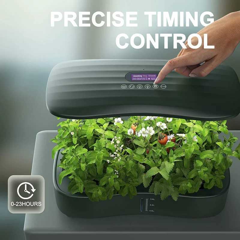 Hydroponics Growing System kit 12 Pods Herb Garden with Grow Iight Adjustable Height Up to 12inch Growing Kit Indoor C250919
