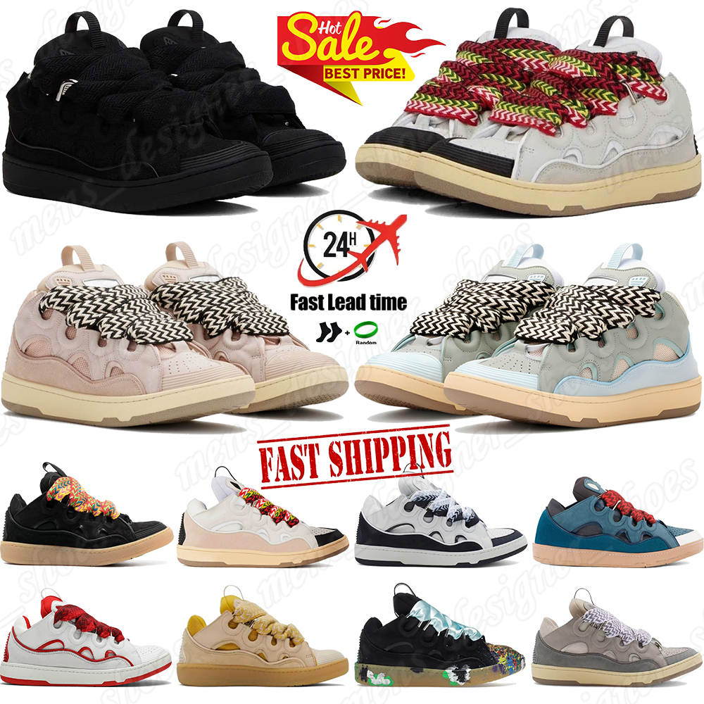 New designer shoes curb leather sneakers triple black gum pink white red pale blue luxury womens mens trainers outdoor sports platform calfskin casual sneaker