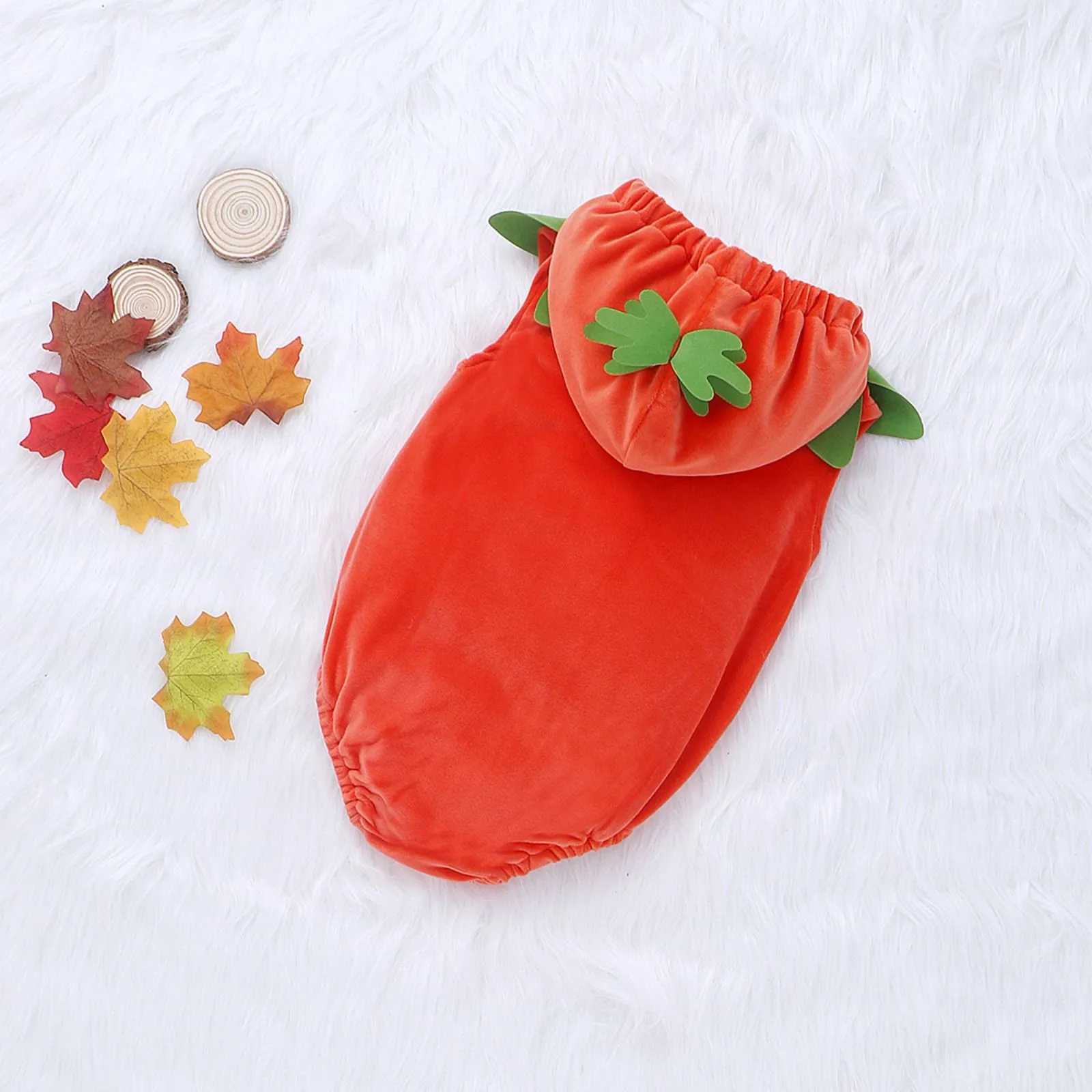 Halloween baby cute pumpkin shaped jumpsuit hooded Easy to wear LongSleeved Cushaw Zipper OnePiece Romper Photography clothing L250918