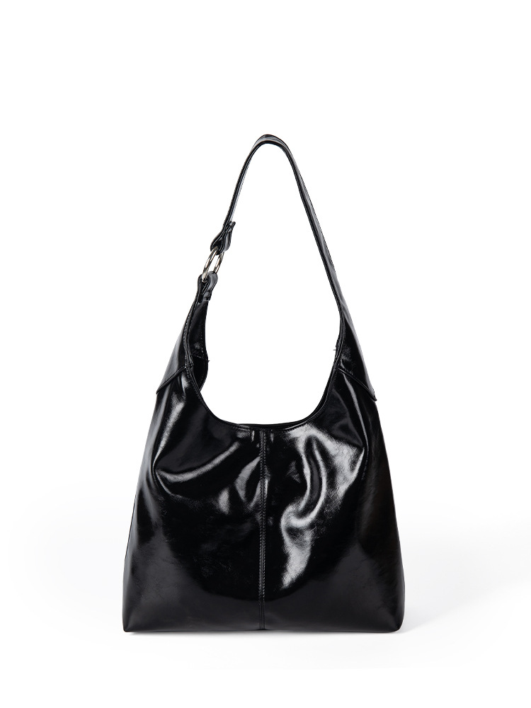 2025 Korean-Style Niche Design Exquisite And Fashionable Oiled Wax Tote New Style Large Capacity Soft Leather Handbag Shoulder Bag For Women