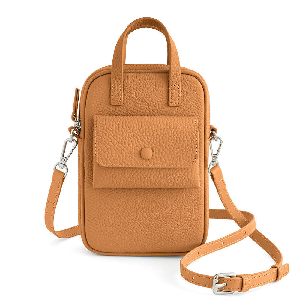 Genuine Leather for Women, Top Layer Cowhide, Vertical Large Capacity Handbag, Small Square Bag, Korean Style Single Shoulder Phone Crossbody Bag desi