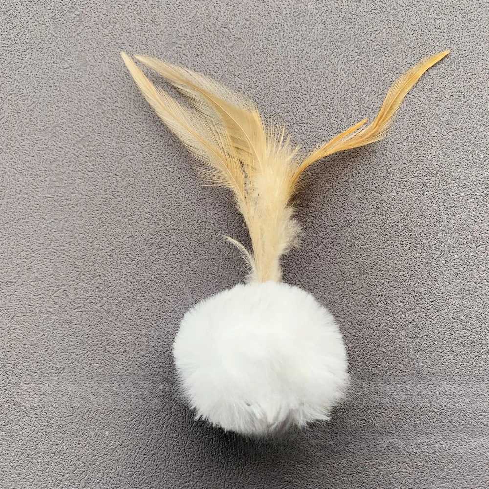 2pcs Random color Plush Ball Feather Cat Teaser Stick For Changing Heads Cat Toy Plush Interaction Kitty Pet Toy X250918