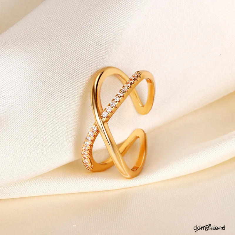 2025 New Light Style Korean Fashion And Elegance Micro-Inlay Designer Jewelry Wedding All-Dia Pearl Mother-Daughter High End Non-Fading Ring ddmyfrien