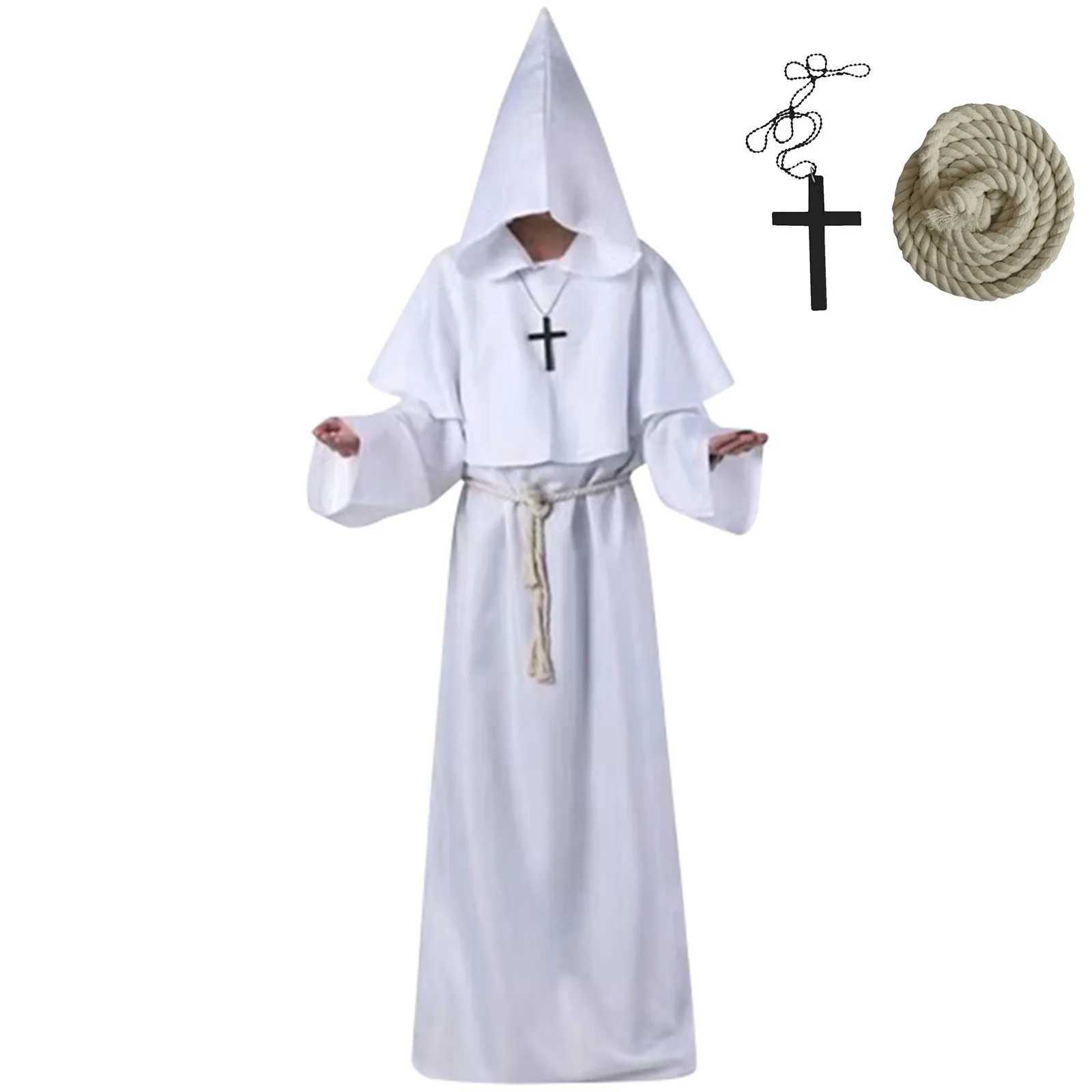 Monk Clothing Ancient Costume Medieval Monk Robe Wizard Clothing Priest Clothing Halloween Cos Costume L250918
