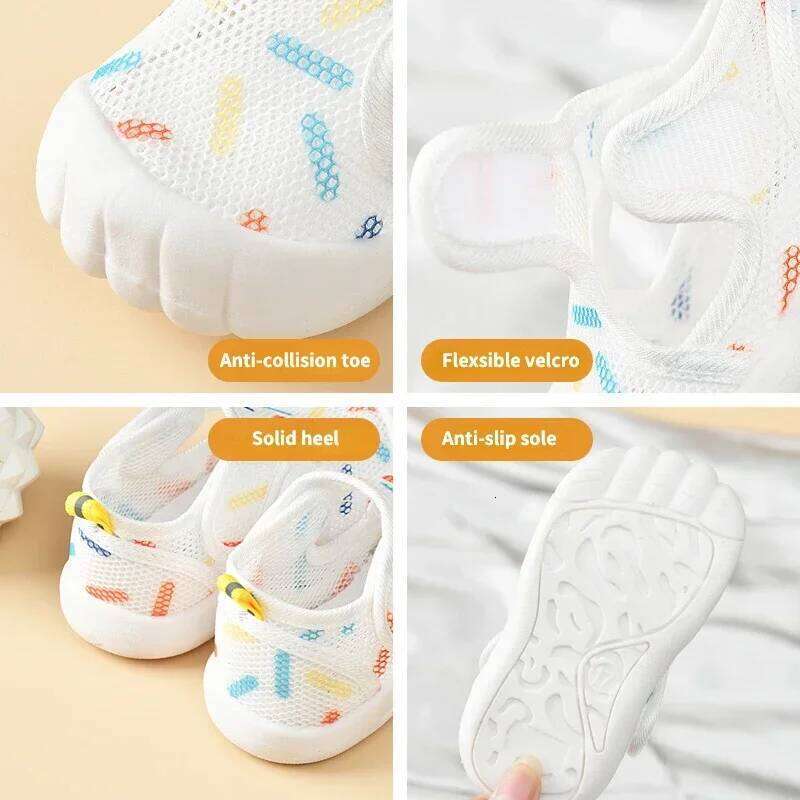 Summer Breathable Air Mesh Kids Sandals 1-4T Baby Unisex Casual Anti-slip Soft Sole First Walkers Infant Lightweight Shoes