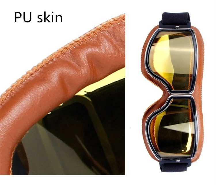 Best Selling Vintage Goggs Motorcyc ather Goggs Glasses Cruiser Folding Goggs Newest Sunglasses Motocross Safety Y250919
