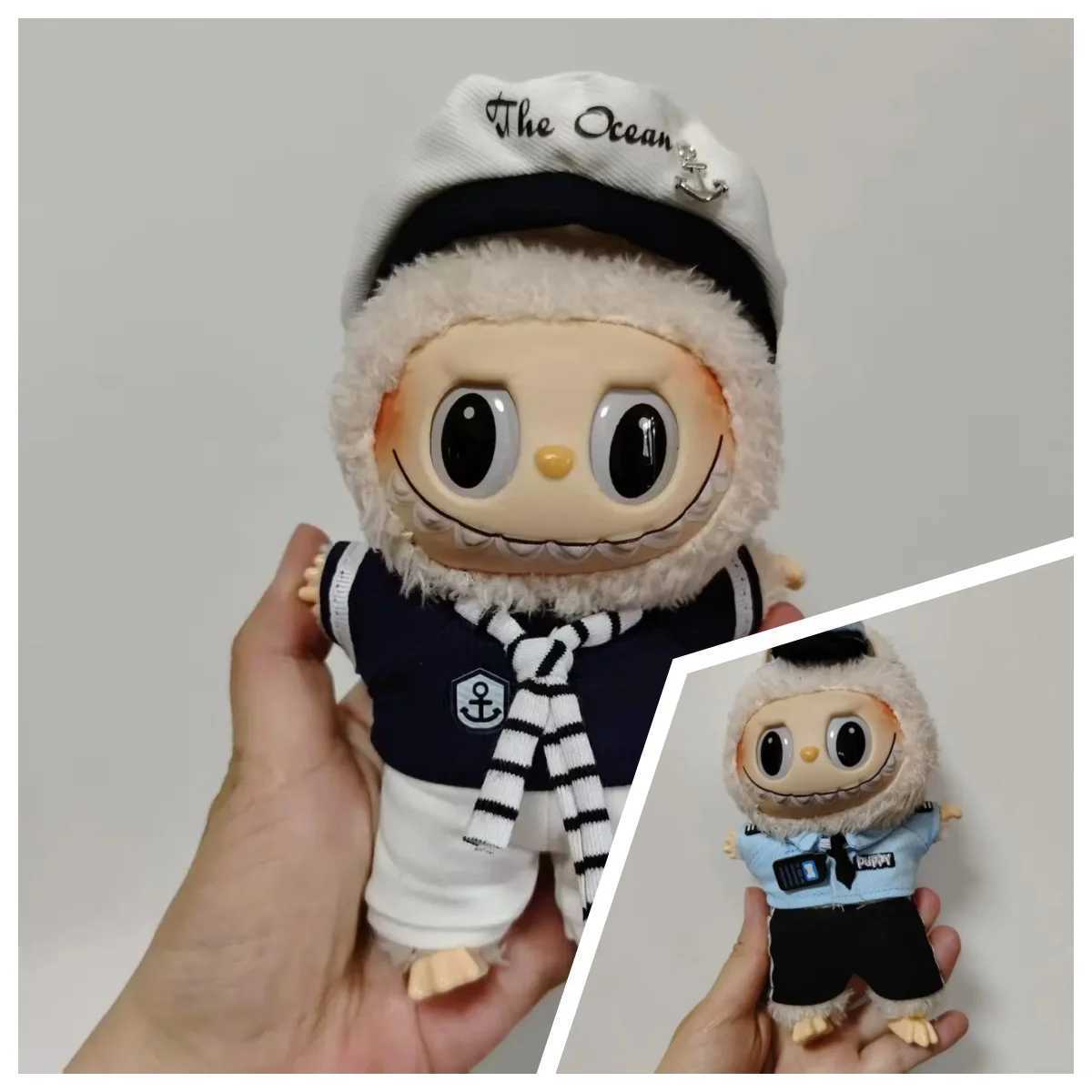 For Labubu Clothes Doll for V1 V2 v3 Doll Clothing Accessories navy police For Labubu Clothes Designer gift C250919