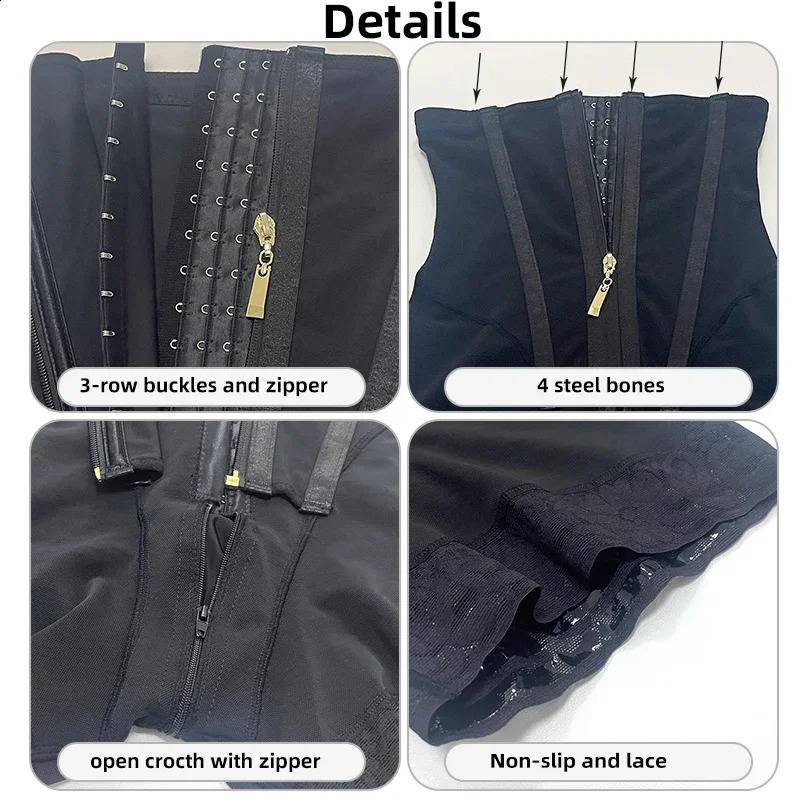 Fajas Colombian Shaperwear Women High Compression Girdles Waist Trainer Tummy Control Panties High Waist Body Shaper Shorts 250918