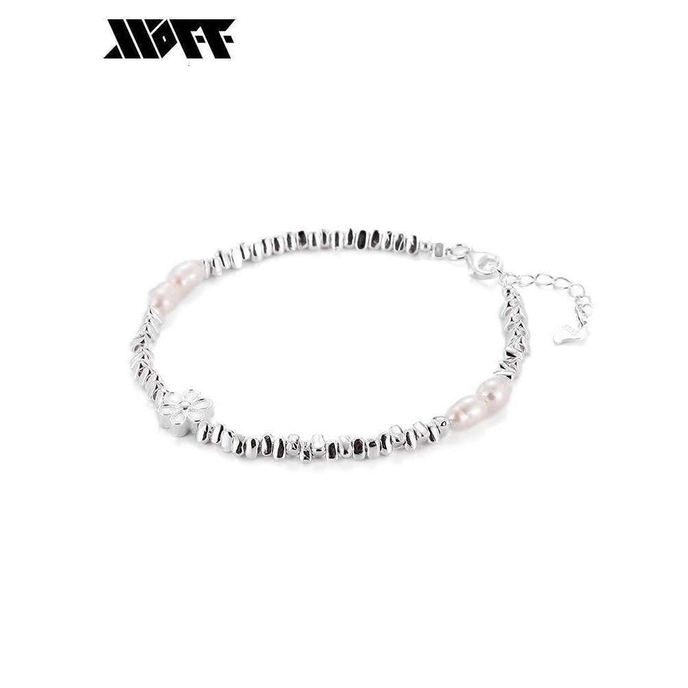 XXOFF Niche Design Flower 0k Pearl Adjustable Sier White Women's Bracelet
