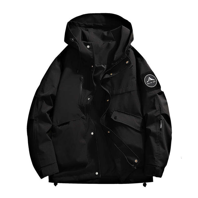 Autumn Waterproof Outdoor Mountain Peak Style Unisex Hooded Breathable Hiking Single Layer Jacket