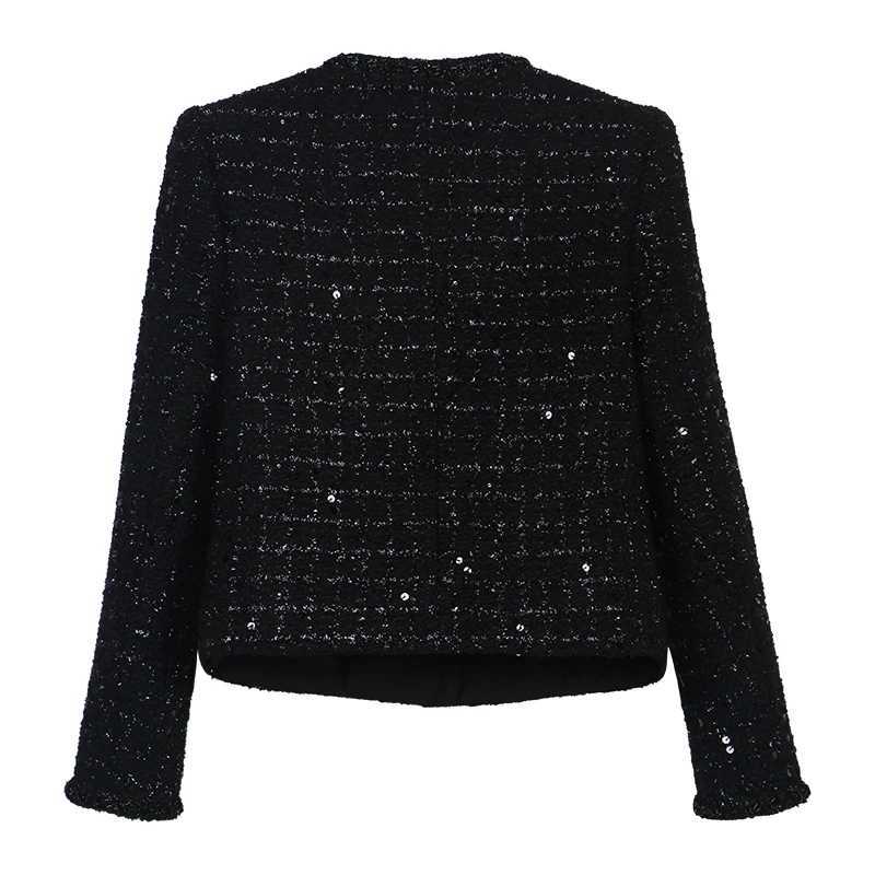 Fashion Celebrity Sequin Tweed SingleBreasted Jacket And Skirt Suit round Neck Style Small Fragrance Temperament New Arrival Z250918