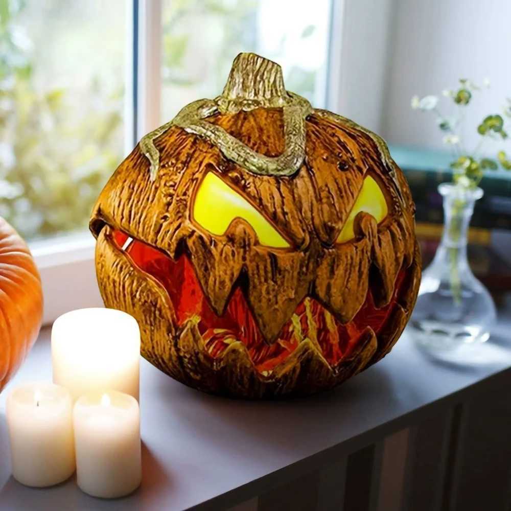 Halloween Thrilling Pumpkin Decoration Sound Lifting Pumpkins Head Light Halloween Decoration Haunted House Props Party Supplies C250919