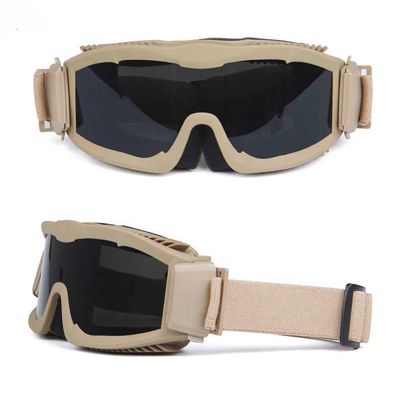 Military Army Combat Safety Goggs Men Outdoor Tactical Hunting Airsoft Paintball Glasses AntiFog Glasses 3 ns Y250919