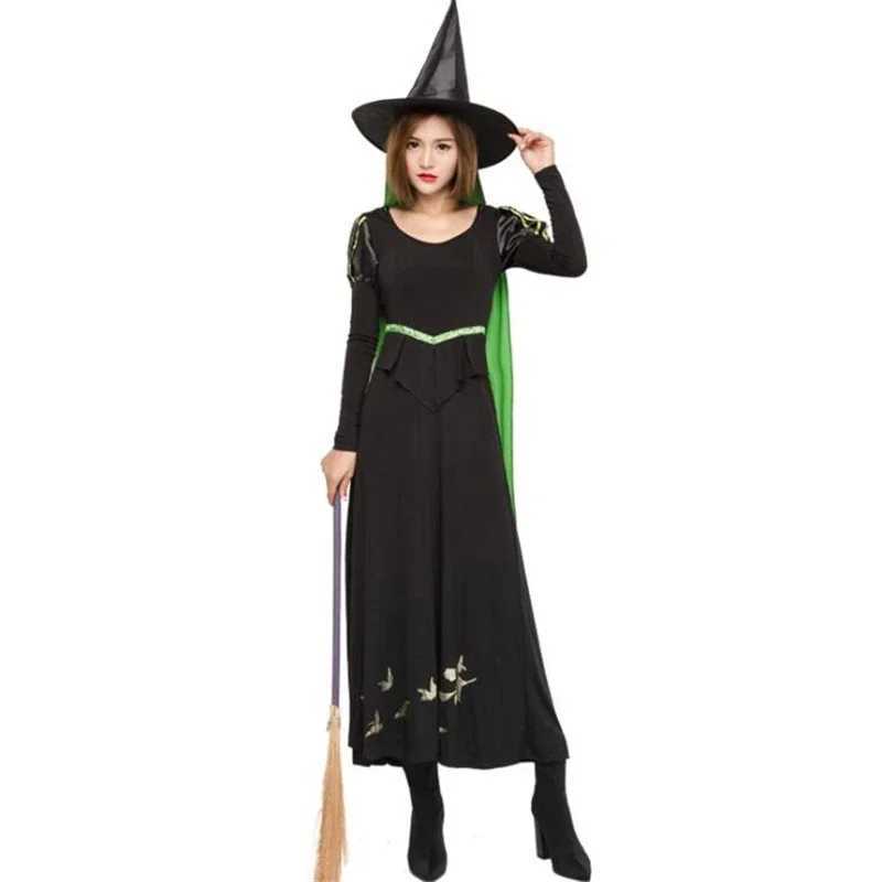 Deluxe Womens Sexy Witch Costume Halloween Party Cosplay Clothing L250918