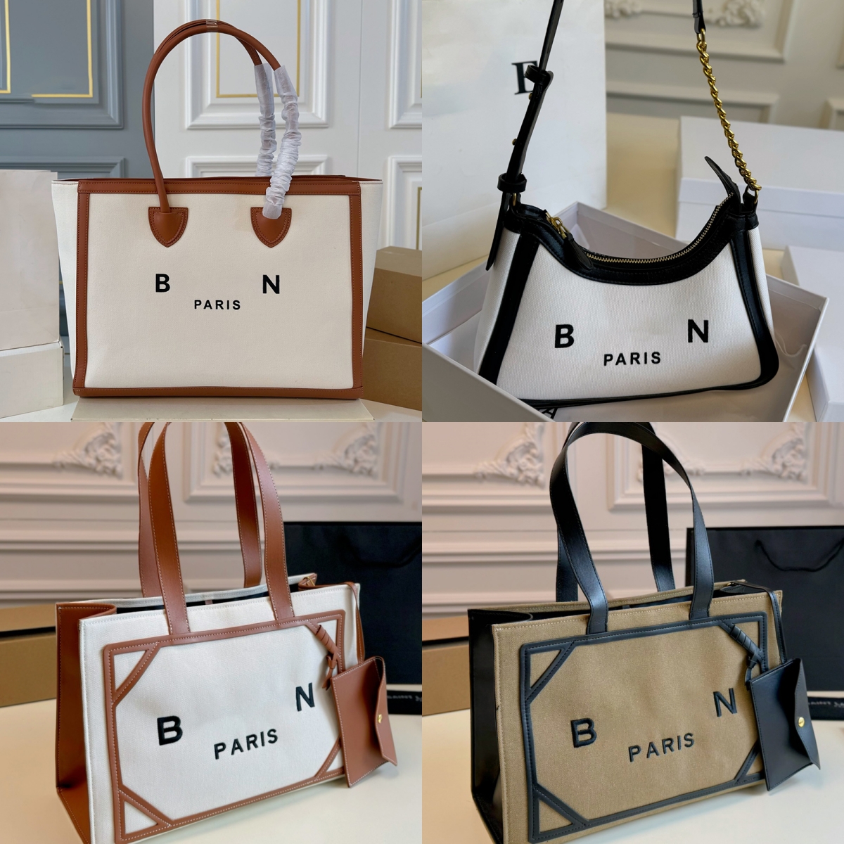 Womens Tote Bag Luxury Designer Bags Leather Canvas Shopping Bag Versatile Handbags Crossbody Bag Lady Shoulder Bag Large Capacity Handbag Summer Beach Bag