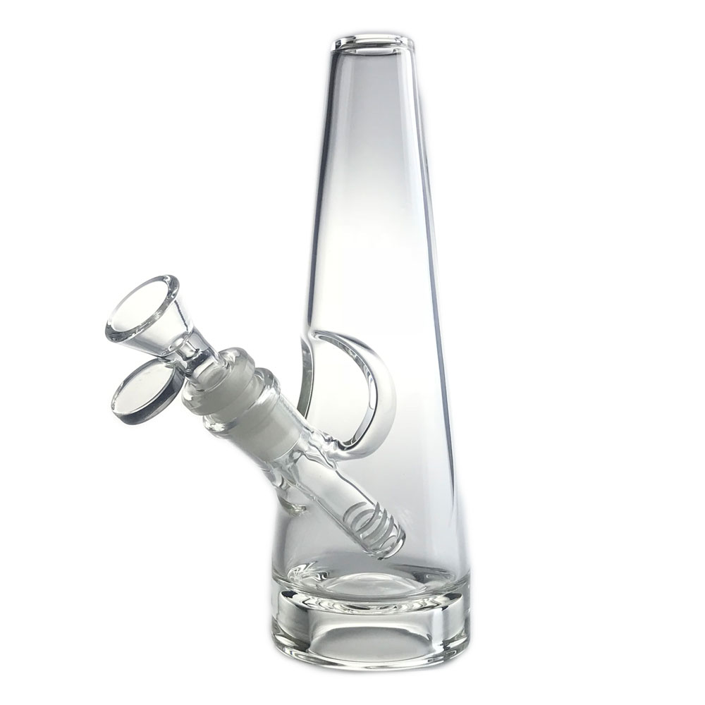 Goodsstore 8 Inch Glass Bong Water Pipe 14mm Female Downstem Glass Bongs Thick Bottom Triangle Hookahs Oil Water Smoking
