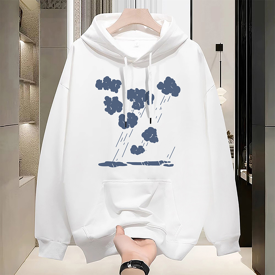 Men's Hoodie Loose Casual Thin Geometry Print Creativity Designer Hoodie