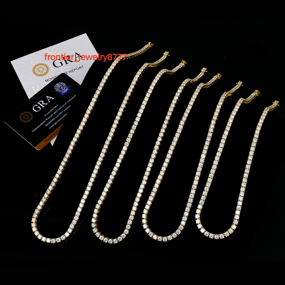 Xingyue 18K Gold Plated 925 Silver Link Chain 26mm Fine Jewelry for Wholesale Tennis Mossanite Moissanite Necklace for Gifts