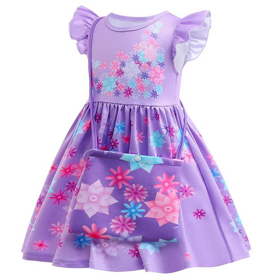 Mirabel Isabela Cosplay Princess Dress Kids Encanto Charm Costume Girls Halloween Childrens Day Birthday Party Holiday Clothes L250918