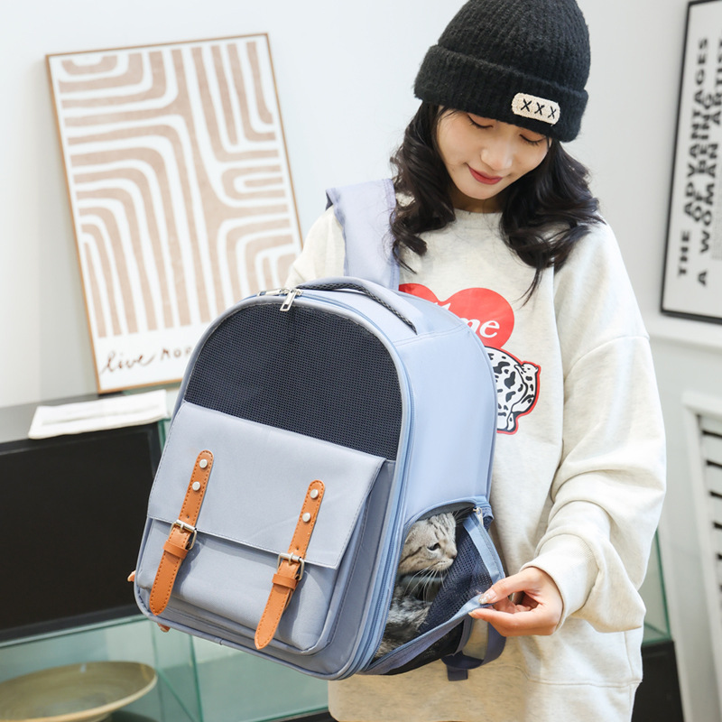 Portable Dog Cat Pet Bag Outdoor Travel Large Capacity Backpack Strap Breathable Design