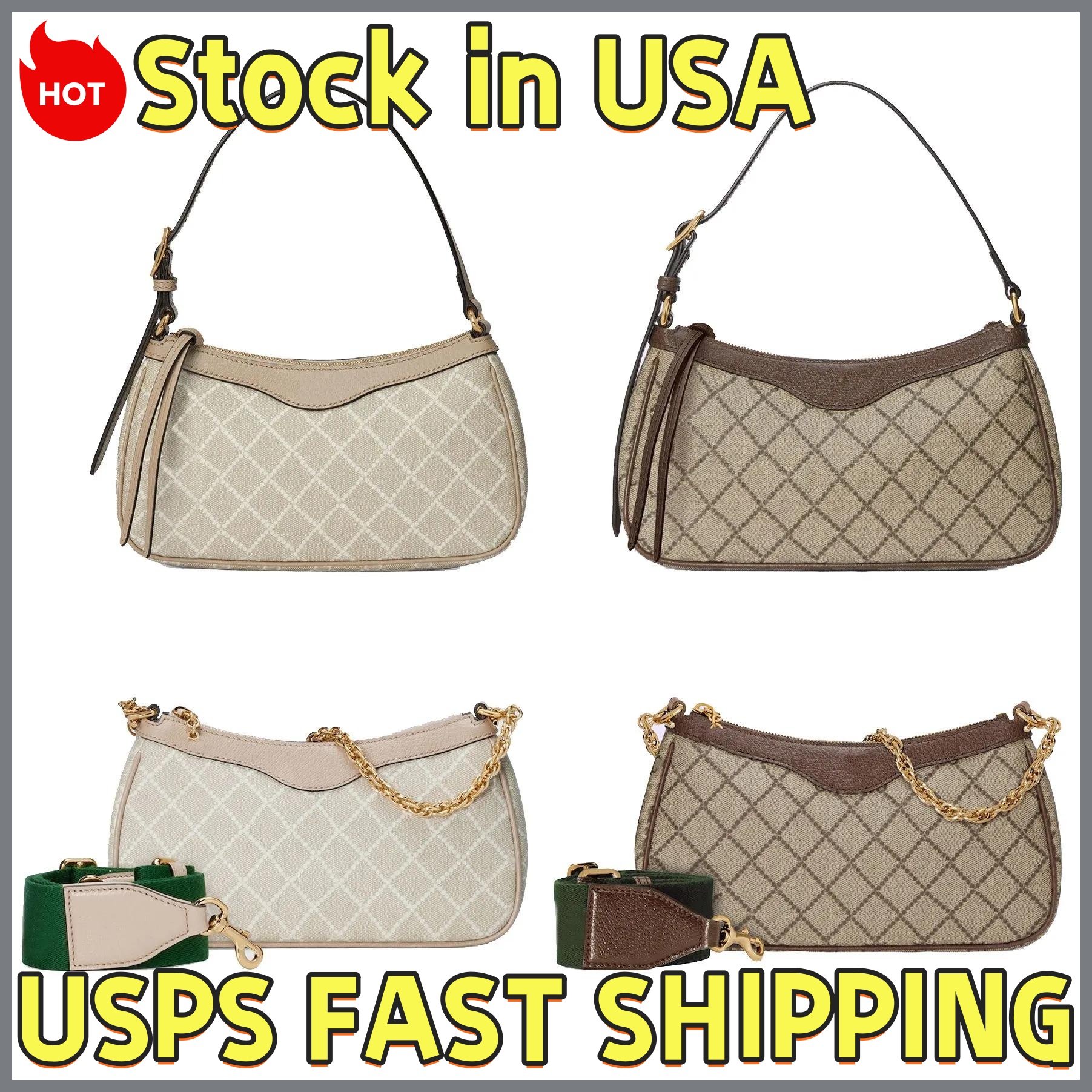 Designer Bag Shoulder bag Luxury Woman Wallet Brown Fashion Handbag Classic Womens Bag Printed Retro Sweet Outdoors Purse Underarm Bag Cross body bag High Quality