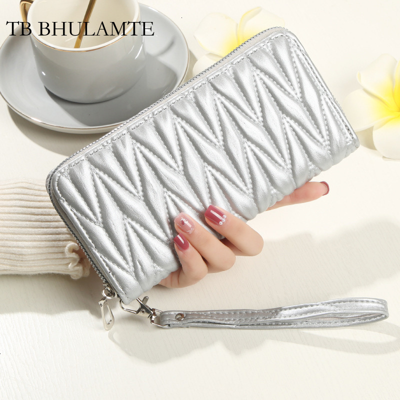 TB BHULAMTE Designer Luxury New Women's Zipper Wallet Fashion European And American Large Capacity Soft Handbag Trendy Mobile Phone Bag Card Bag