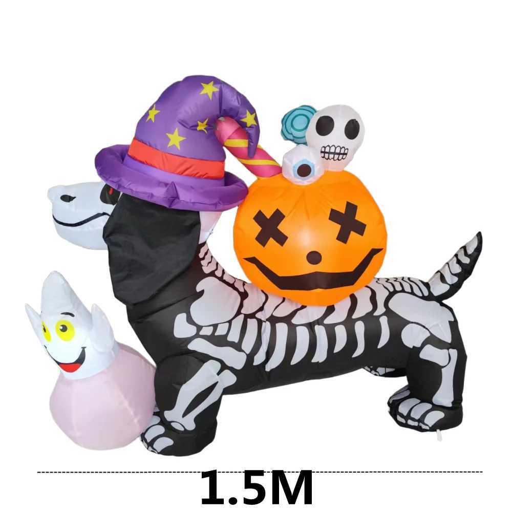 15M Long Halloween Inflatables Puppy Pumpkin Decor Buildin LED Outdoor Horror House Yard Garden Props Halloween Party Decor C250919