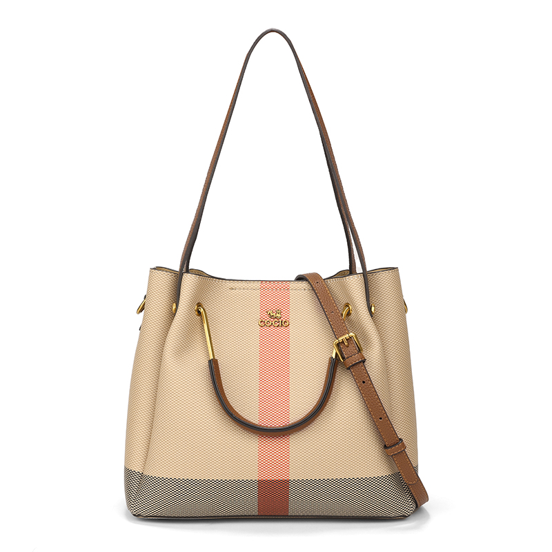 COCIO designer bag New leather bucket bag simple versatile multi compartment handbag niche design hot selling womens bag Ornate