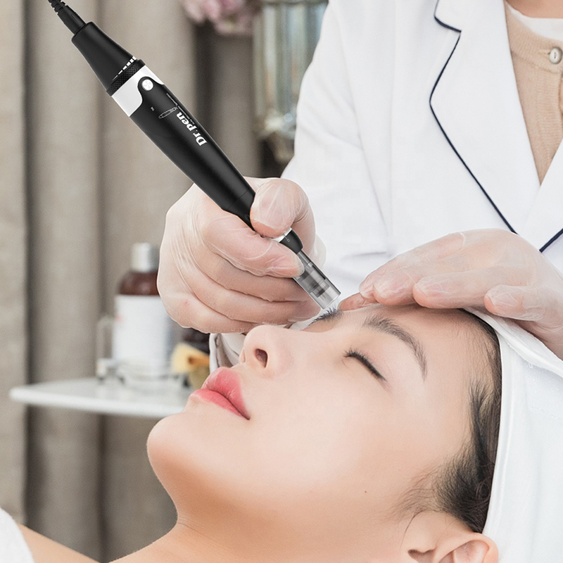 Professional Dr.Pen A7 Wired for at-home Derma Pen microneedle therapy Skin Care Dermapen Tools with replaceable cartridges 12 Pins Needle 2Pcs