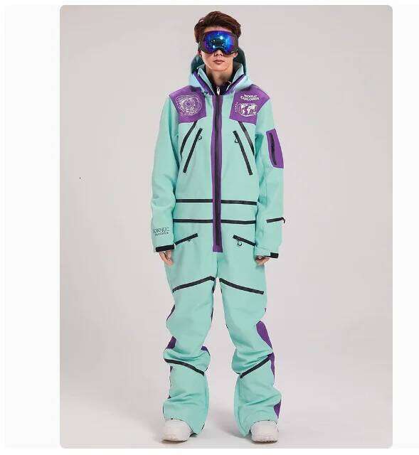 LTVT One-Piece Snowboarding Jumpsuits Outdoor Sports Skiing Sets Ski Suit New Winter For Women Windproof Waterproof Breathable