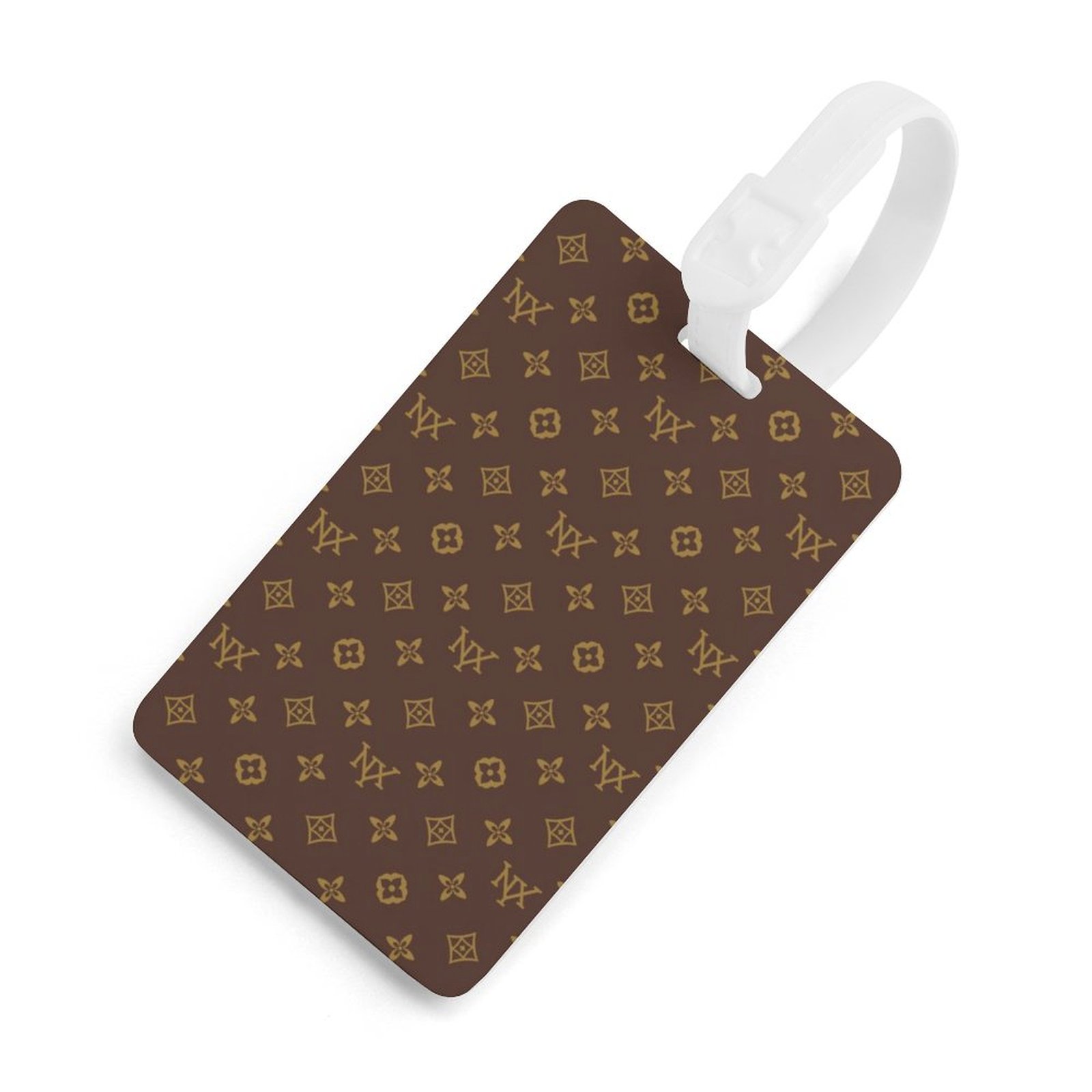 NXY top quality Rectangular Stainless Steel Luggage Tag fashion brown flower Durable Privacy Protection Cover Versatile Baggage Tag Waterproof Boardin