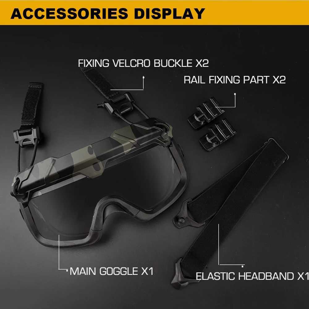 Tactical FAST Helmet Goggs Outdoor Airsoft Paintball Protective Glasses Sports Sunglasses Men Windproof Anti Fog Goggs Y250919