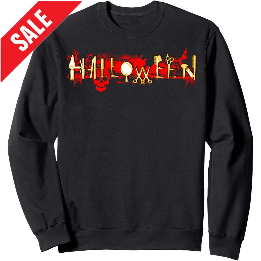 Long Sleeve Shirts for Men sweatshirt Scary Halloween Themed Hair Stylist Item Funny Gift Sweatshirt T shirt Tee Streetwear Casual tops clothes 2025