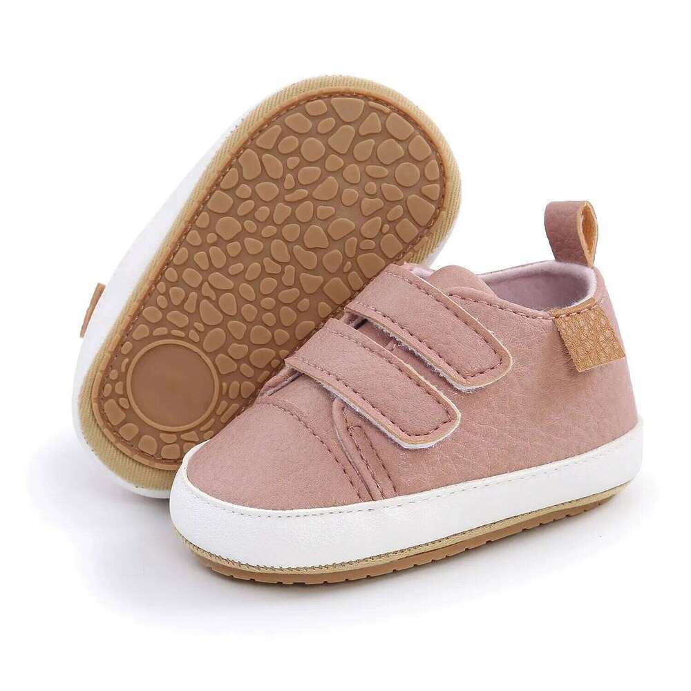 Meckior Boys Girls Classic Unisex PU Leather Toddler Rubber Sole Anti-slip First Walkers Infant Moccasins Baby Shoes