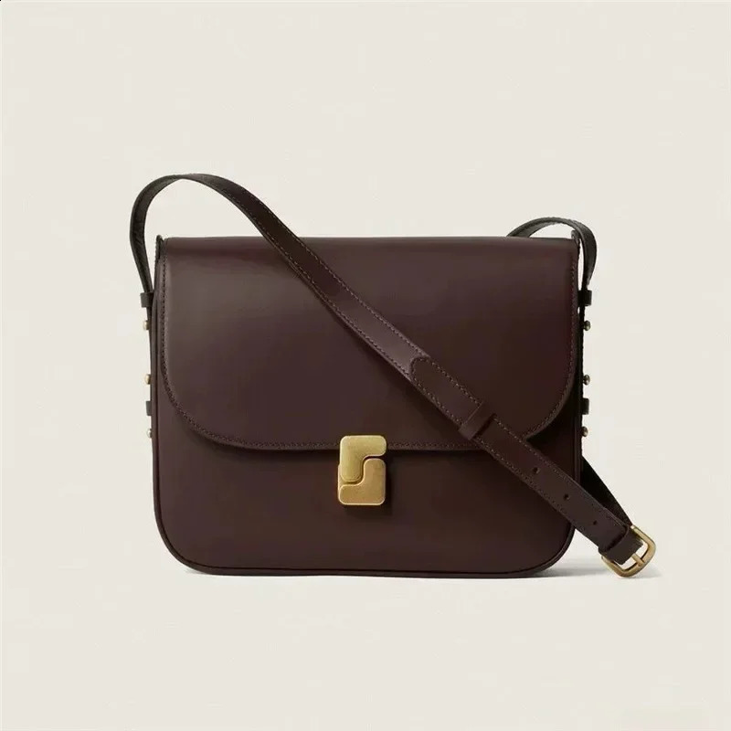 French Niche n genuine Leather Tofu Bag Womens Single Shoulder Crossbody Small Square large Commuting for Women 250919