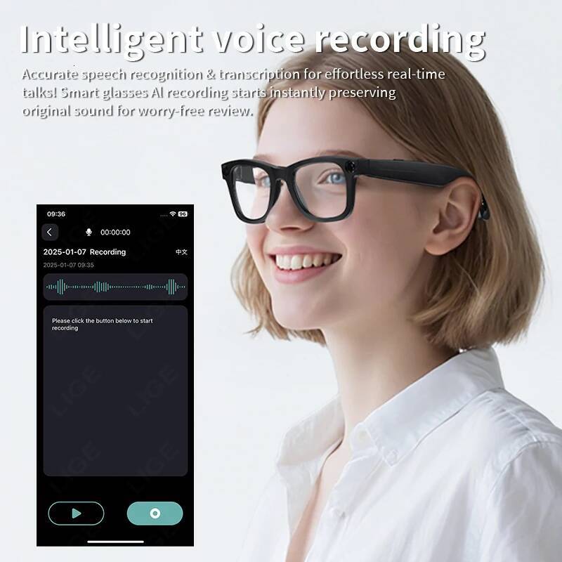 New 800W Pixels Camera smart glasses 32GB Memory 1080P Video Shoot Wireless Transmission AI Translation Smart Sunglasses Intelligent Glasses