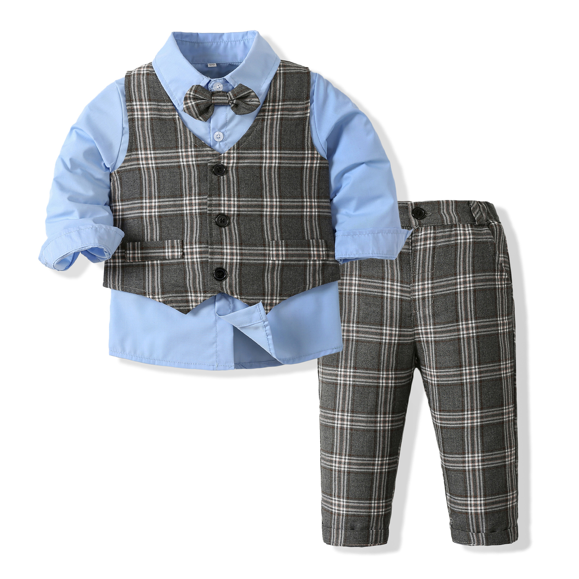 2025s New Spring & Autumn Boys' Formal Outfit Shirt Vest & Pants Set Toddler Baby Suit for Kids Free Shipping