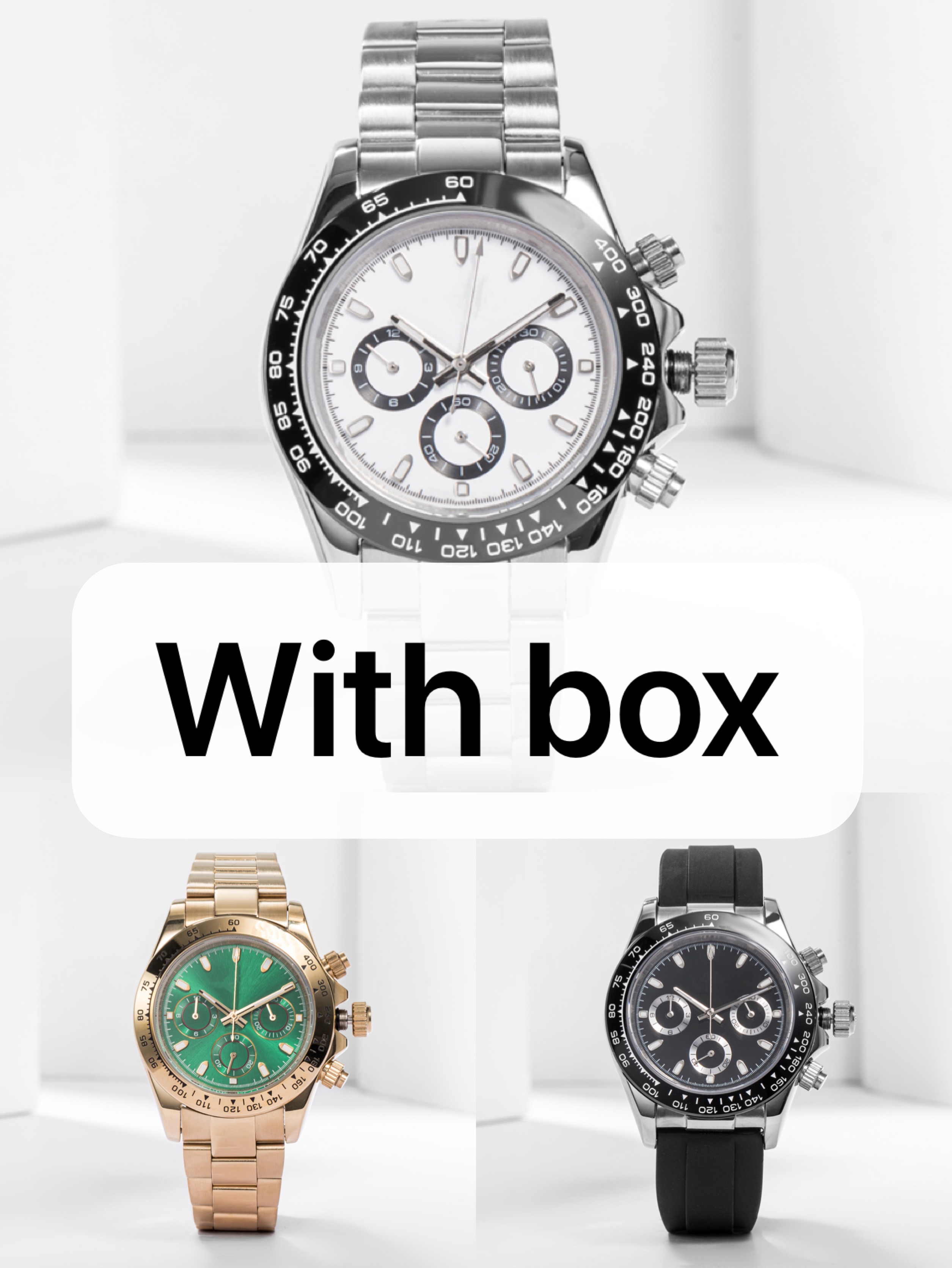 Designer men's watches casual fashion business watches waterproof automatic watches with boxes.