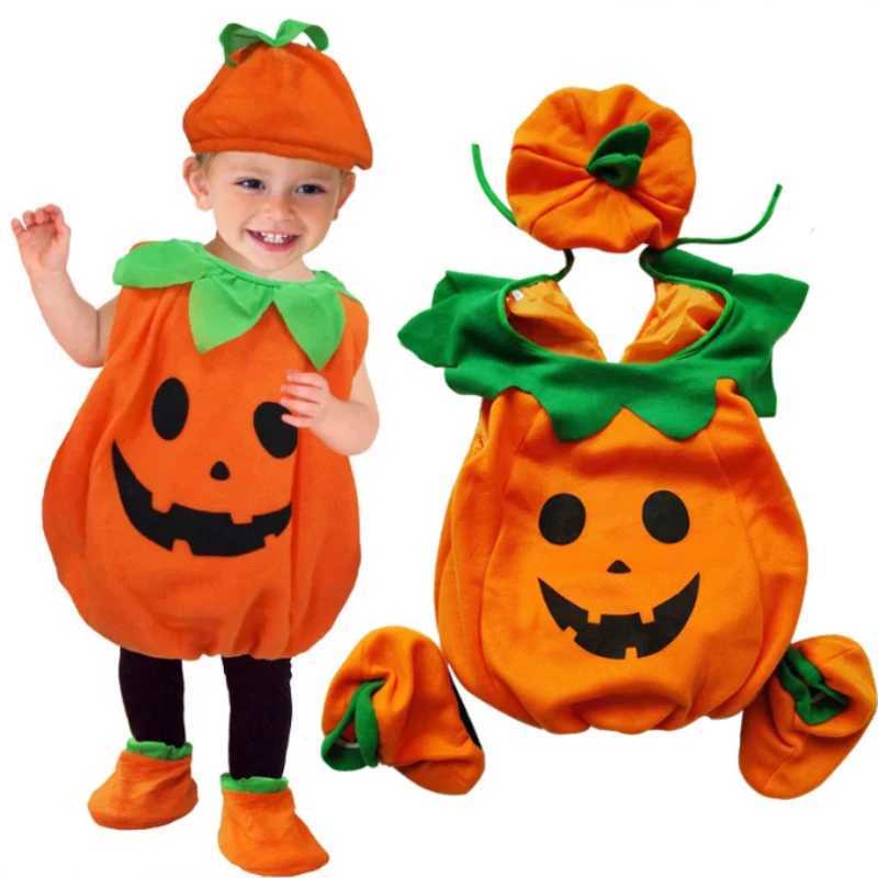 Halloween Pumpkin Costume Kids Romper Boy Girl Party Costume Cosplay for Girls Boys Stage Performance Holiday Party Clothing L250918