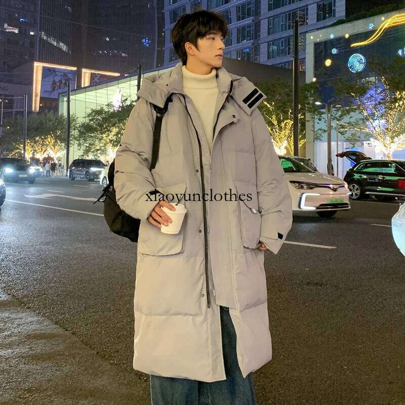 X-Long Down Jacket Winter High-quality white duck down Cold Resistant Coats for Women and Men Hooded Large pocket clothing
